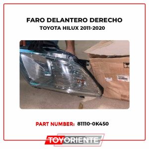 Faro Delantero Derecho Toyota Hilux 2011-2020