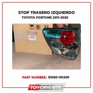 Stop Trasero Izquierdo Toyota Fortune 2011-2020
