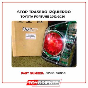 Stop Trasero Izquierdo de compuerta Toyota Fortune 2012-2020
